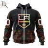 NHL Los Angeles Kings Custom Name Number Black History Month Zip Up Hoodie