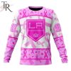 NHL Los Angeles Kings Custom Name Number Breast Cancer Awareness Month Sweatshirt