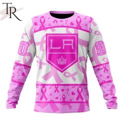 NHL Los Angeles Kings Custom Name Number Breast Cancer Awareness Month Sweatshirt