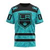 NHL Los Angeles Kings Custom Name Number Fight Ovarian Cancer T-Shirt