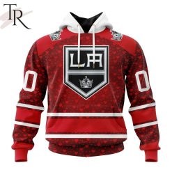 NHL Los Angeles Kings Custom Name Number Valentine Gift Pullover Hoodie