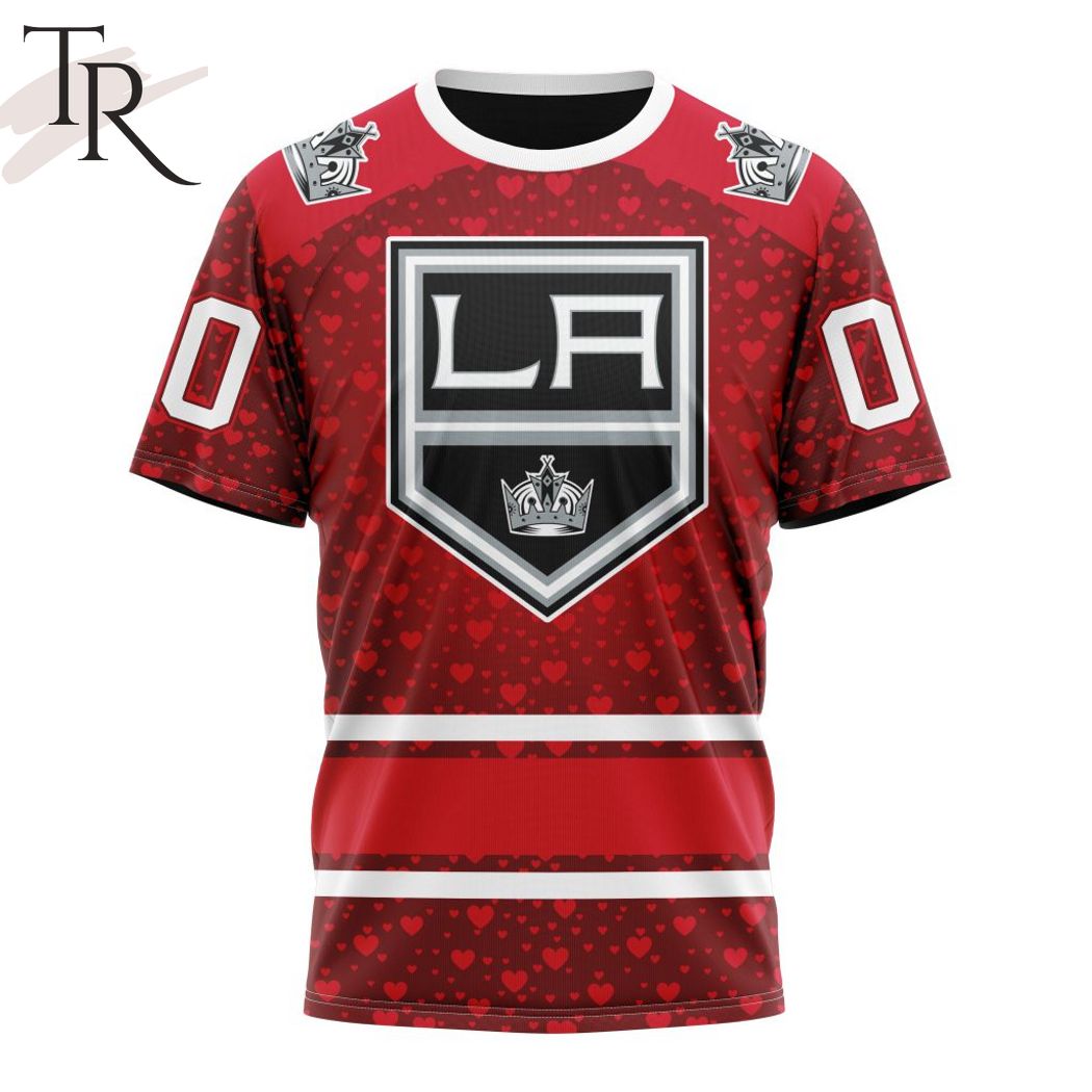 NHL Los Angeles Kings Custom Name Number Valentine Gift T-Shirt