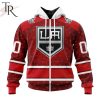 NHL Los Angeles Kings Custom Name Number Valentine Gift Zip Up Hoodie