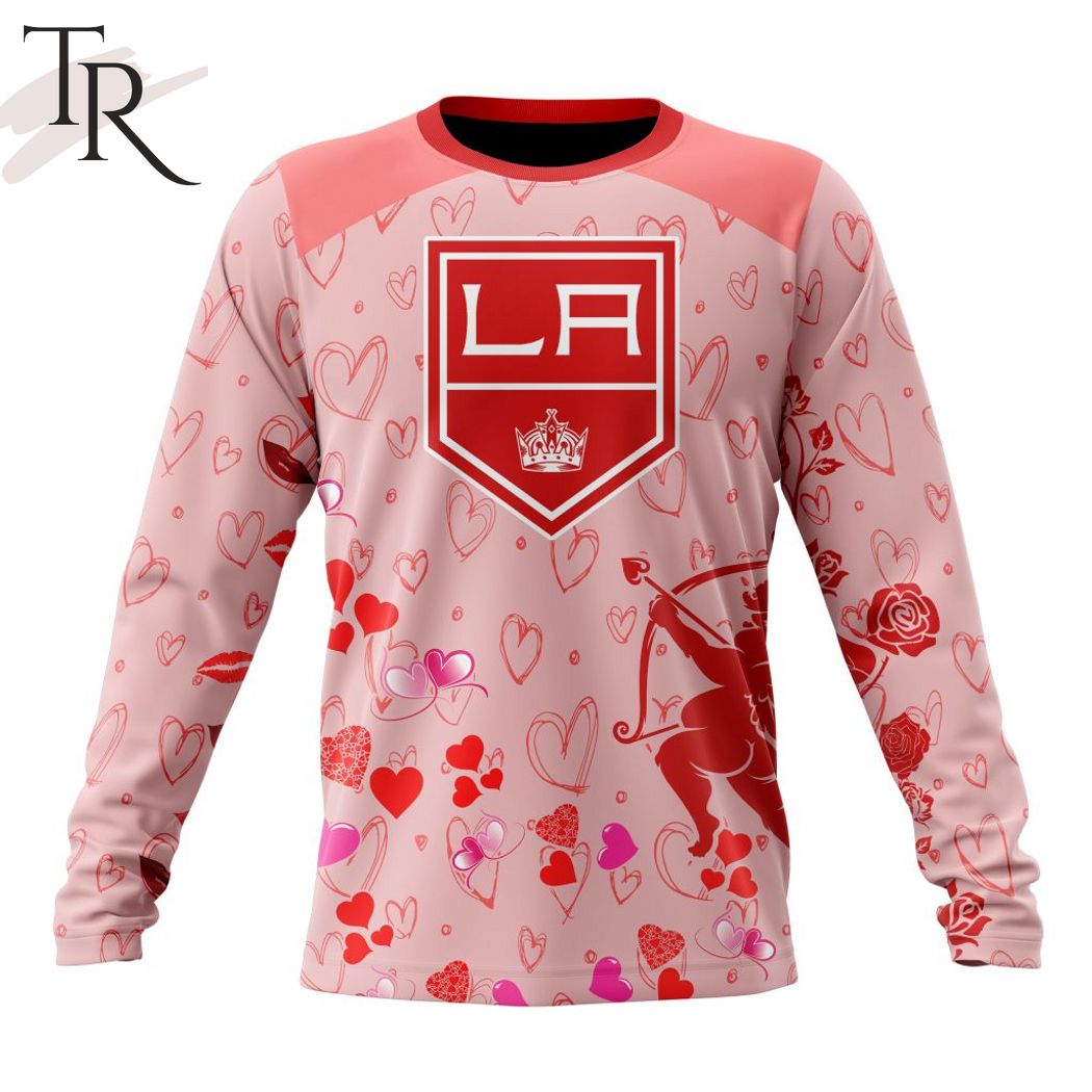 NHL Los Angeles Kings Custom Name x2 Date Valentine Sweatshirt