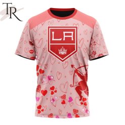 NHL Los Angeles Kings Custom Name x2 Date Valentine T-Shirt