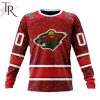 NHL Minnesota Wild Custom Name Number Valentine Gift Sweatshirt