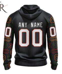 Alternative view of NHL Montreal Canadiens Custom Name Number Black History Month Zip Up Hoodie