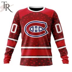 NHL Montreal Canadiens Custom Name Number Valentine Gift Sweatshirt