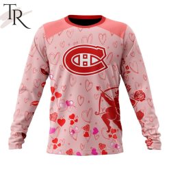 NHL Montreal Canadiens Custom Name x2 Date Valentine Sweatshirt