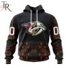 NHL Nashville Predators Custom Name Number Black History Month Pullover Hoodie