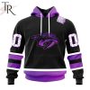 NHL Nashville Predators Custom Name Number Black Hockey Fights Cancer Pullover Hoodie