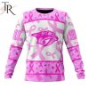 NHL Nashville Predators Custom Name Number Breast Cancer Awareness Month Sweatshirt