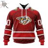 NHL Nashville Predators Custom Name Number Valentine Gift Pullover Hoodie