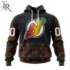 NHL New Jersey Devils Custom Name Number Black History Month Pullover Hoodie