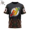 NHL New Jersey Devils Custom Name Number Black History Month T-Shirt