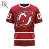 NHL New Jersey Devils Custom Name Number Valentine Gift T-Shirt