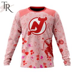NHL New Jersey Devils Custom Name x2 Date Valentine Sweatshirt