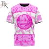 NHL New York Islanders Custom Name Number Breast Cancer Awareness Month T-Shirt