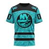 NHL New York Islanders Custom Name Number Fight Ovarian Cancer T-Shirt