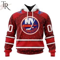 NHL New York Islanders Custom Name Number Valentine Gift Pullover Hoodie