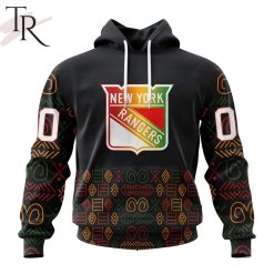 NHL New York Rangers Custom Name Number Black History Month Pullover Hoodie