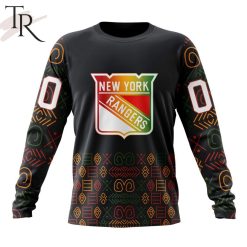 NHL New York Rangers Custom Name Number Black History Month Sweatshirt