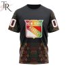 NHL New York Rangers Custom Name Number Black History Month T-Shirt