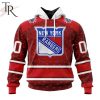 NHL New York Rangers Custom Name Number Valentine Gift Pullover Hoodie