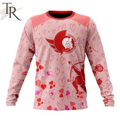 NHL Ottawa Senators Custom Name x2 Date Valentine Sweatshirt