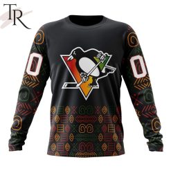 NHL Pittsburgh Penguins Custom Name Number Black History Month Sweatshirt