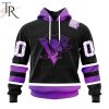 NHL Pittsburgh Penguins Custom Name Number Black Hockey Fights Cancer Pullover Hoodie