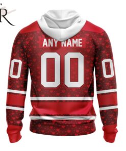 Alternative view of NHL Pittsburgh Penguins Custom Name Number Valentine Gift Zip Up Hoodie
