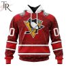 NHL Pittsburgh Penguins Custom Name Number Valentine Gift Pullover Hoodie