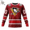 NHL Pittsburgh Penguins Custom Name Number Valentine Gift Sweatshirt