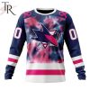 NHL San Jose Sharks Custom Name Number Fight Breast Cancer Tie Dye Sweatshirt