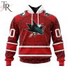 NHL San Jose Sharks Custom Name Number Valentine Gift Pullover Hoodie