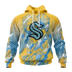 NHL Seattle Kraken Against Childhood Cancer Pullover Hoodie