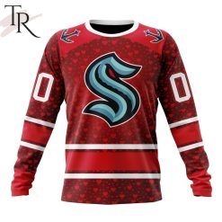 NHL Seattle Kraken Custom Name Number Valentine Gift Sweatshirt