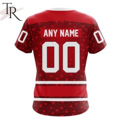 Alternative view of NHL Seattle Kraken Custom Name Number Valentine Gift T-Shirt