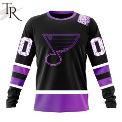 NHL St. Louis Blues Custom Name Number Black Hockey Fights Sweatshirt