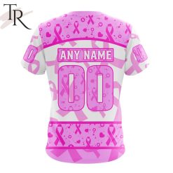 Alternative view of NHL St. Louis Blues Custom Name Number Breast Cancer Awareness Month T-Shirt