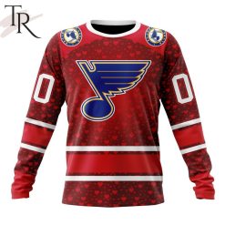 NHL St. Louis Blues Custom Name Number Valentine Gift Sweatshirt