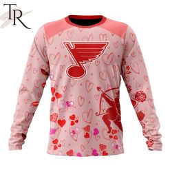NHL St. Louis Blues Custom Name x2 Date Valentine Sweatshirt