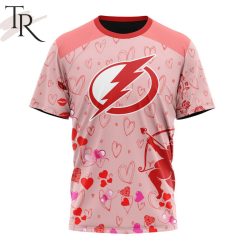 NHL Tampa Bay Lightning Custom Name x2 Date Valentine T-Shirt