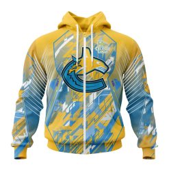 NHL Vancouver Canucks Against Childhood Cancer Zip Up Hoodie