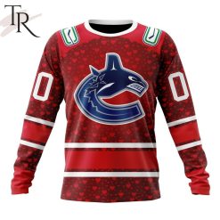 NHL Vancouver Canucks Custom Name Number Valentine Gift Sweatshirt