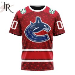 NHL Vancouver Canucks Custom Name Number Valentine Gift T-Shirt
