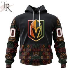 NHL Vegas Golden Knights Custom Name Number Black History Month Pullover Hoodie