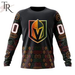 NHL Vegas Golden Knights Custom Name Number Black History Month Sweatshirt