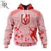 NHL Vegas Golden Knights Custom Name x2 Date Valentine Pullover Hoodie